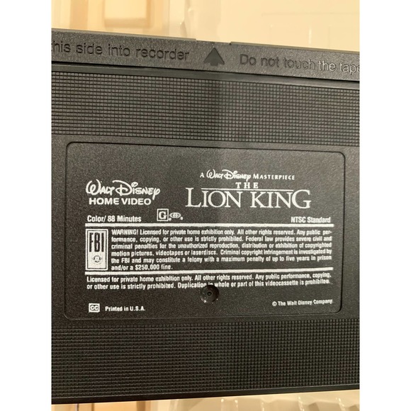 Walt Disney's Masterpiece Collection The Lion King VHS 1994 The Original! - Picture 3 of 9